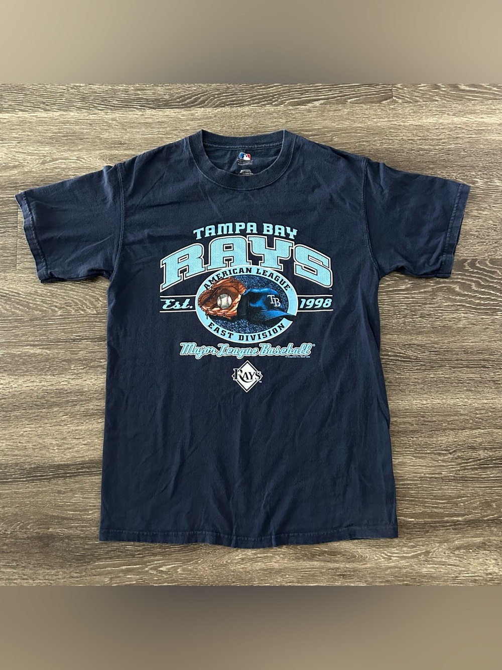 Tampa Bay Rays Baseball T-Shirt Men’s M Navy Blue Est 1998 Vtg MLB Genuine Merch